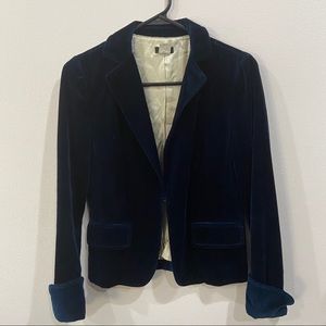 J. Crew Navy Blue Velvet Blazer